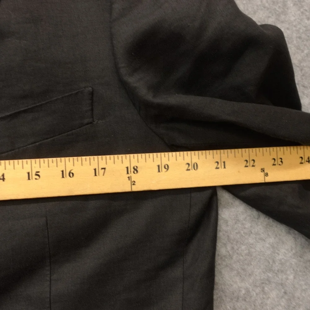 European Linen Sport Coat 42R MARK STEPHEN MARENGO Bespoke Slim Black Italian